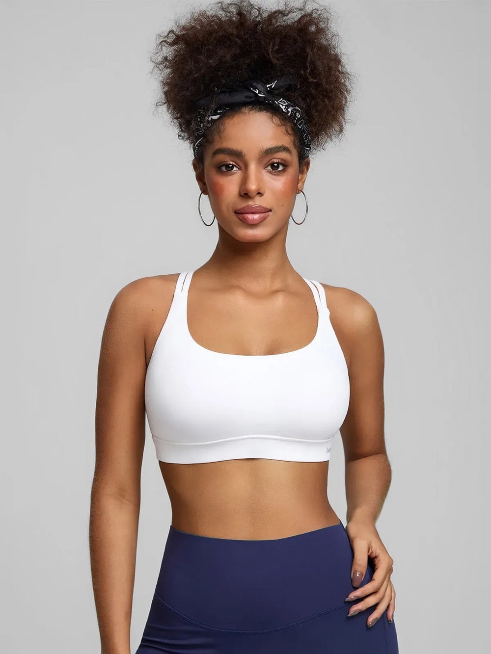 BrxlZero® Adjustable Strap Square Neck Low Impact Yoga Sports Bra